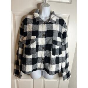 Love, Fire Women's Cropped Sherpa Jacket NEW ~ Size 2X